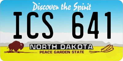 ND license plate ICS641