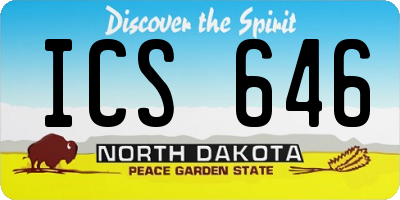 ND license plate ICS646