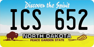 ND license plate ICS652