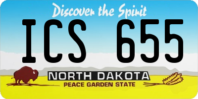 ND license plate ICS655