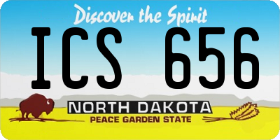 ND license plate ICS656