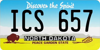 ND license plate ICS657