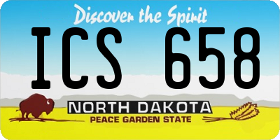 ND license plate ICS658