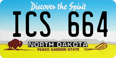 ND license plate ICS664