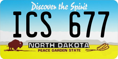 ND license plate ICS677