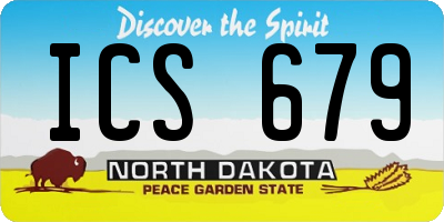 ND license plate ICS679