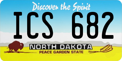 ND license plate ICS682