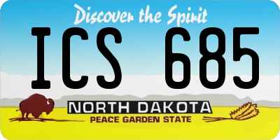 ND license plate ICS685