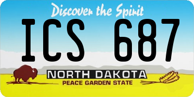 ND license plate ICS687