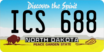 ND license plate ICS688