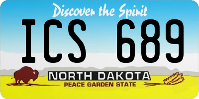 ND license plate ICS689