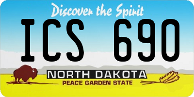 ND license plate ICS690