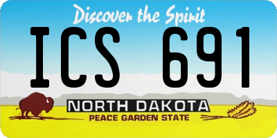 ND license plate ICS691