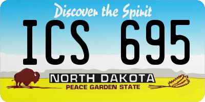 ND license plate ICS695