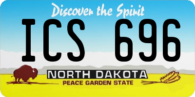 ND license plate ICS696
