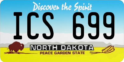 ND license plate ICS699