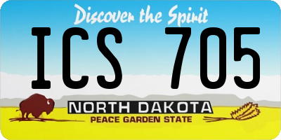 ND license plate ICS705