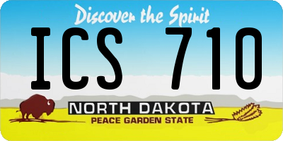 ND license plate ICS710