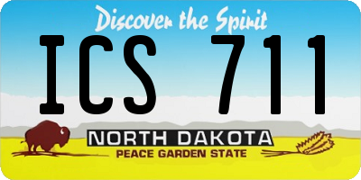 ND license plate ICS711