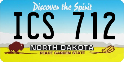 ND license plate ICS712