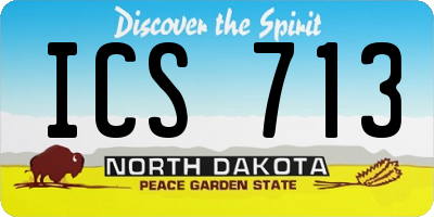 ND license plate ICS713