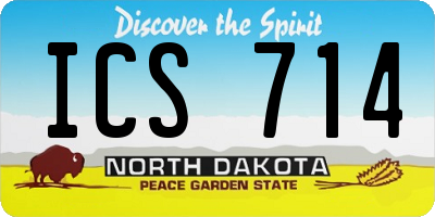 ND license plate ICS714