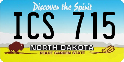ND license plate ICS715