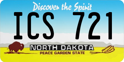 ND license plate ICS721