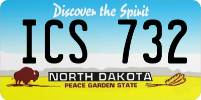 ND license plate ICS732
