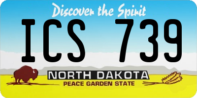 ND license plate ICS739