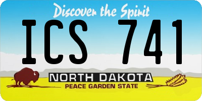 ND license plate ICS741