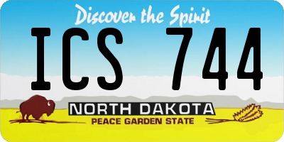 ND license plate ICS744