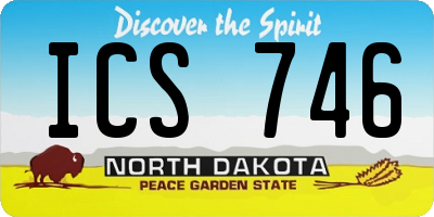 ND license plate ICS746