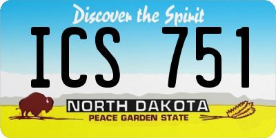 ND license plate ICS751
