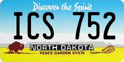 ND license plate ICS752