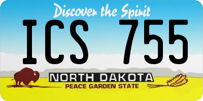 ND license plate ICS755