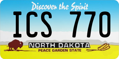 ND license plate ICS770