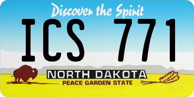 ND license plate ICS771