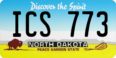 ND license plate ICS773