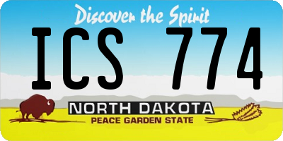 ND license plate ICS774