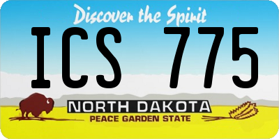 ND license plate ICS775