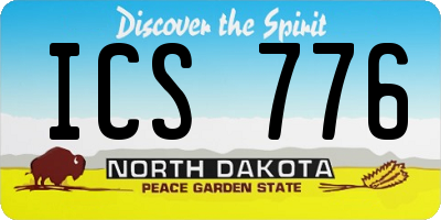 ND license plate ICS776
