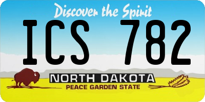 ND license plate ICS782