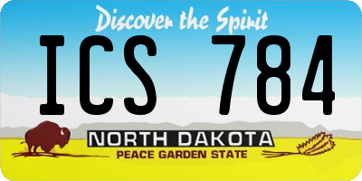 ND license plate ICS784