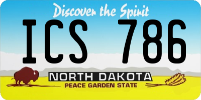 ND license plate ICS786