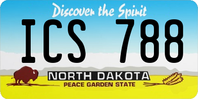 ND license plate ICS788