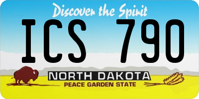 ND license plate ICS790
