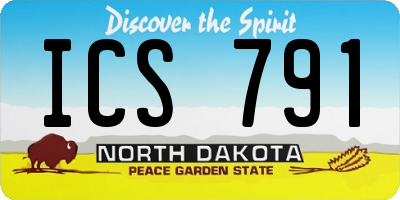 ND license plate ICS791