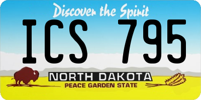 ND license plate ICS795
