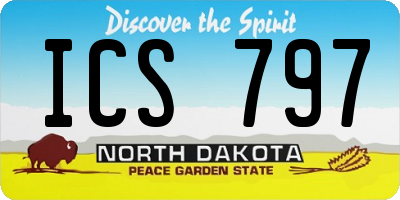 ND license plate ICS797
